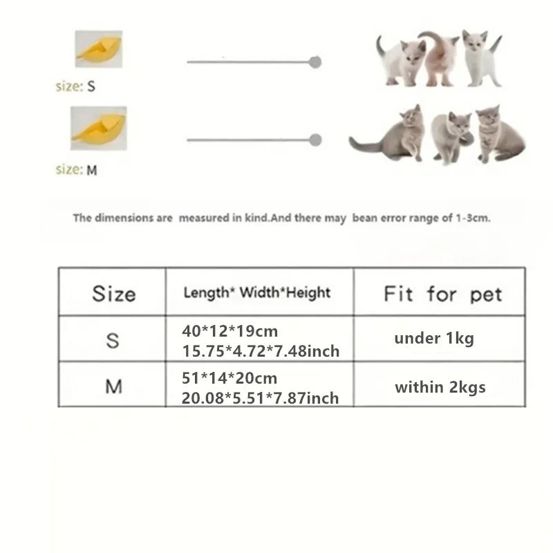 Cozy Banana Bed – Warm Pet House for Cats & Small Dogs, Plush Mat & Portable Kennel